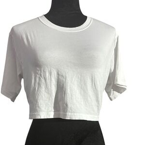 CRZ YOGA Pima Cotton Cropped Short Sleeve- Size Small